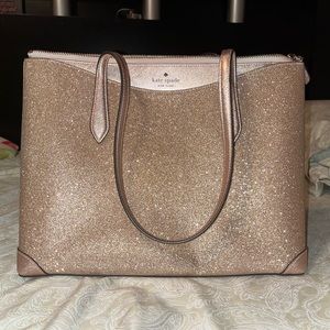 Never used Kate Spade gold glitter purse